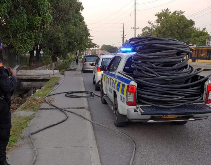 Police seize stolen copper cables in Portmore 